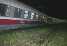 Tren deraiat in dej