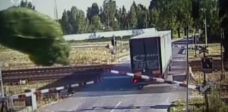 tir spulberat de tren