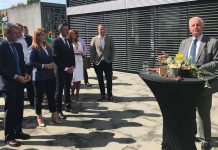 Ministrul tineretului și sportului, Ioana Bran, la ceremonia de inaugurare a noului sediu european al Agenției Mondiale Anti-Doping